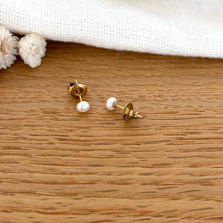Boucles d'oreilles "Marilou" acier, vue 3