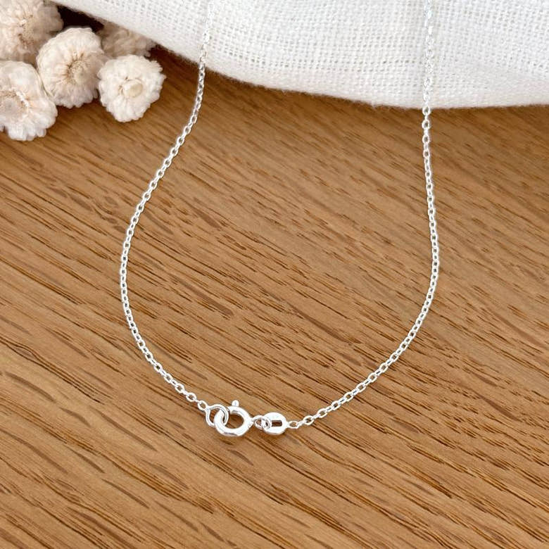 Collier "Médaille initial" argent, vue 2