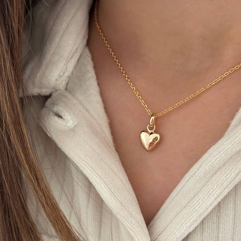 Collier "Cœur" enfant plaqué or, vue 2