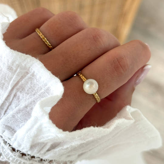 Bague "Aline" acier