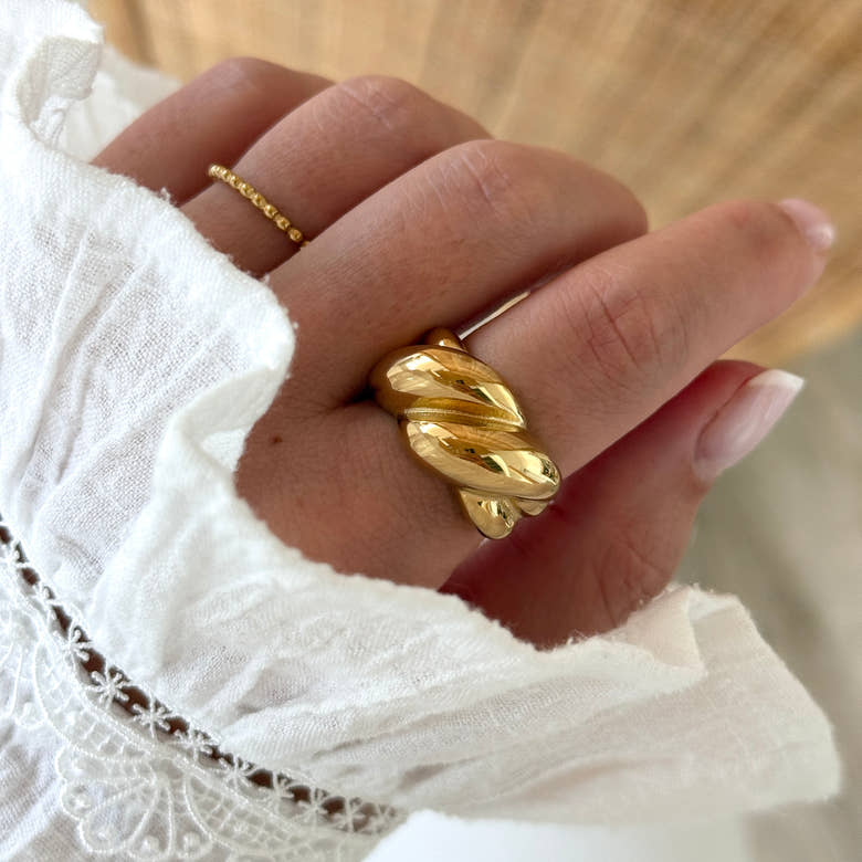 Bague "Abbie" acier, vue 2
