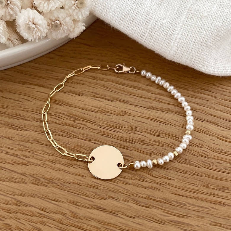 Bracelet "Talia" plaqué or, vue 2
