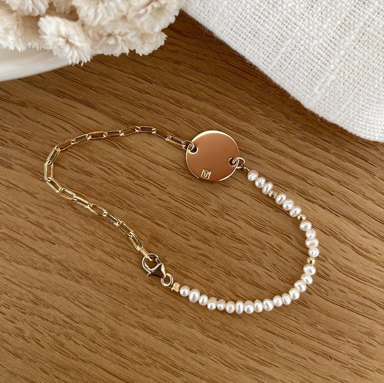 Bracelet "Talia" plaqué or, vue 3