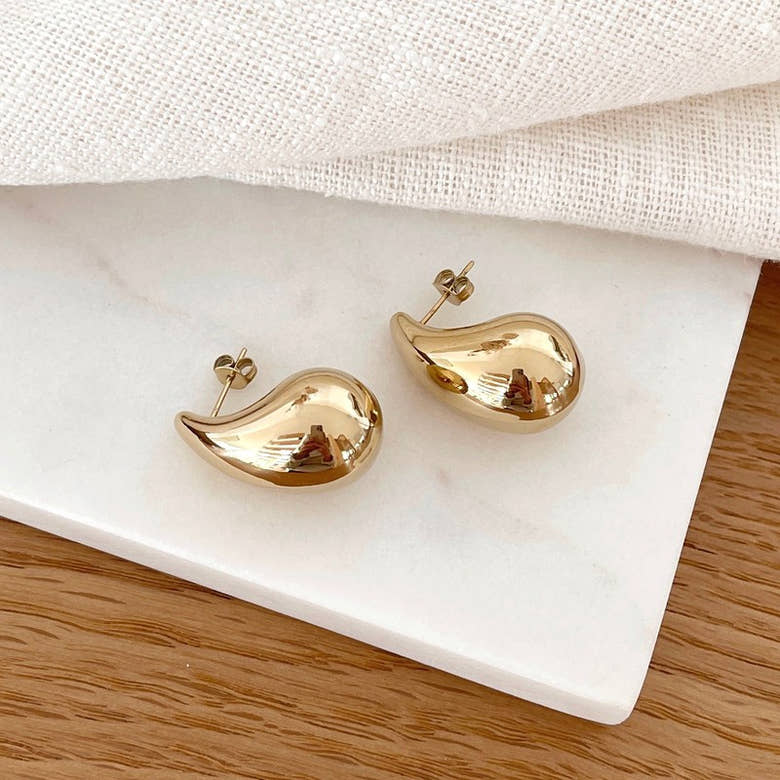 Boucles d'oreilles "Gaia" acier, vue 2