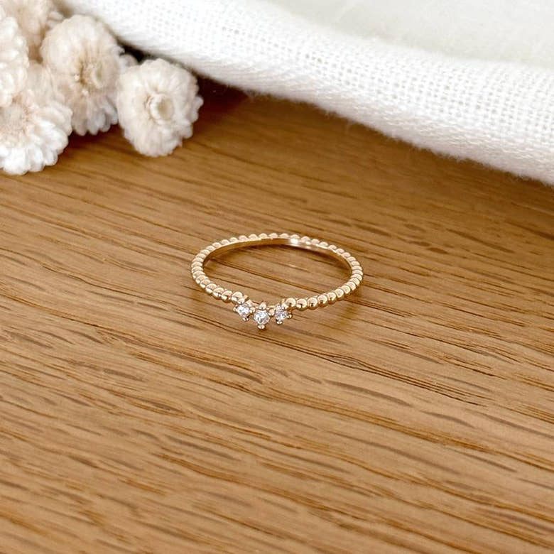 Bague "Eve" plaqué or