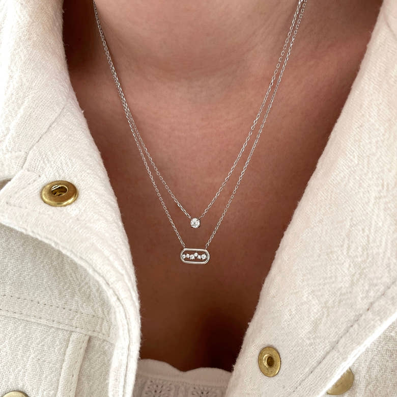 Collier "Dani" argent, vue 4