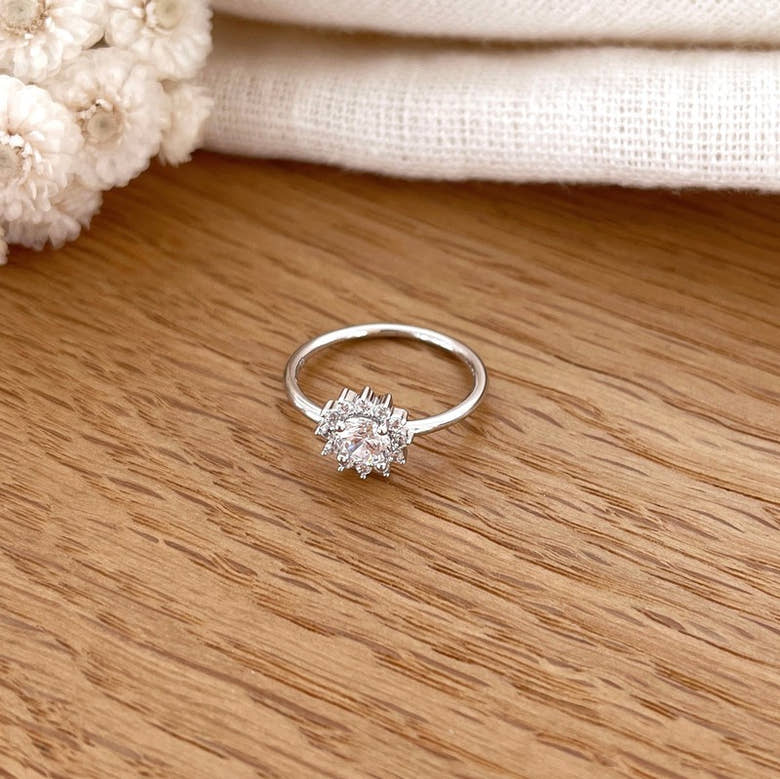 Bague "Sixtine" argent, vue 3