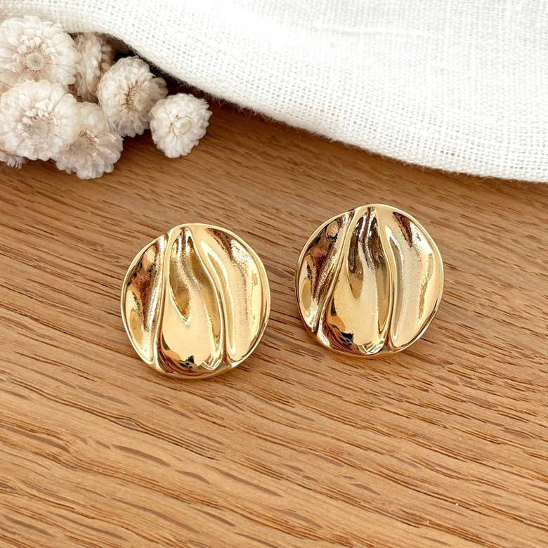 Boucles d'oreilles "Oréa" acier, vue 2