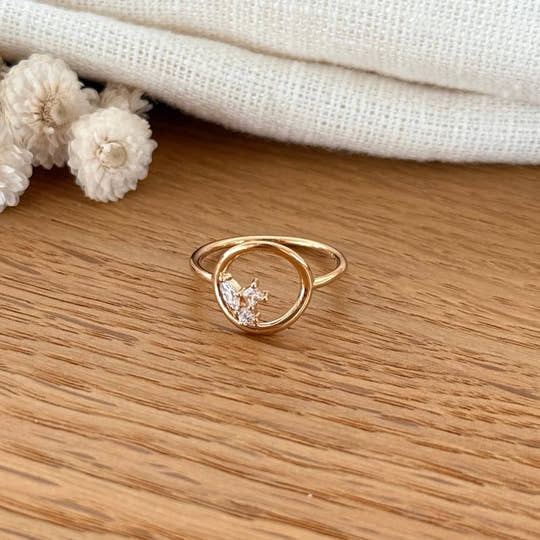 Bague "Faiza" plaqué or