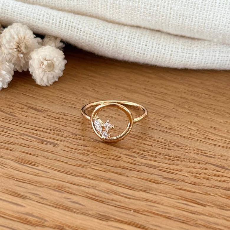 Bague "Faiza" plaqué or