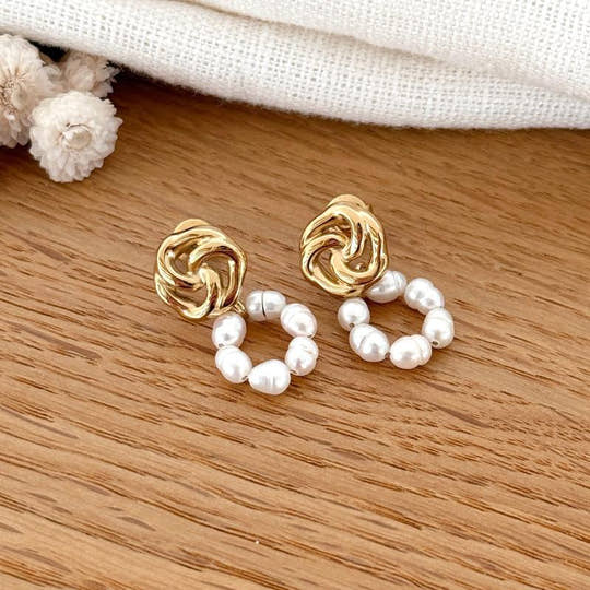 Boucles d'oreilles "Lucette" acier
