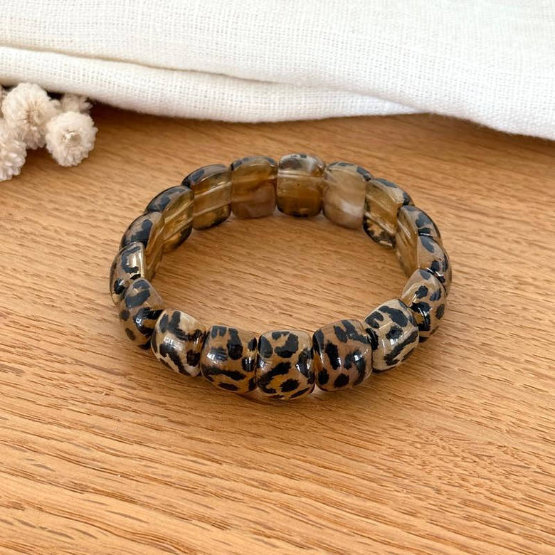 Bracelet "Alia" léopard, vue 3