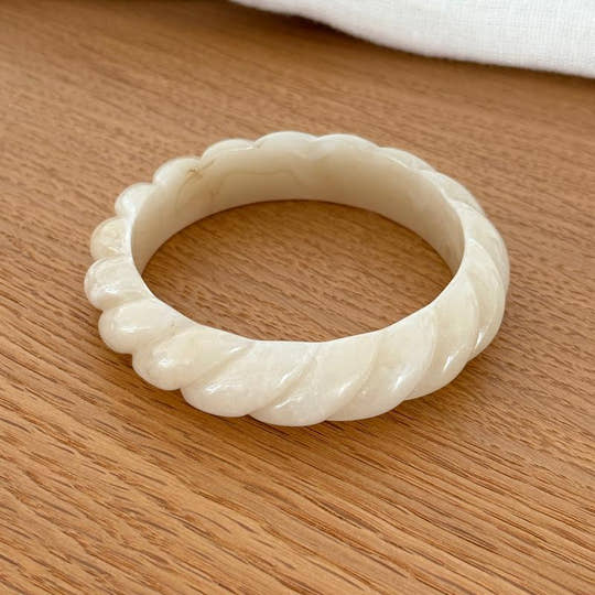 Jonc "Apolline" résine beige