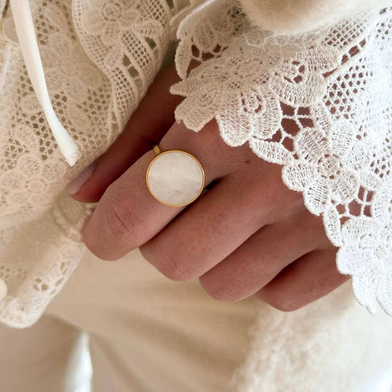 Bague "Ophéa" Nacre acier, vue 3