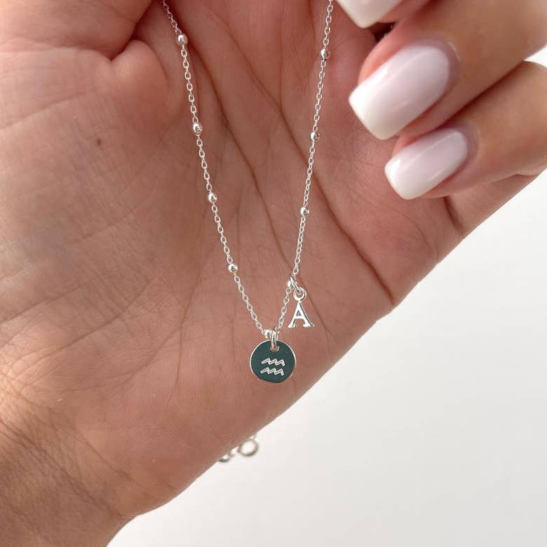 Collier "Mia" argent, vue 2