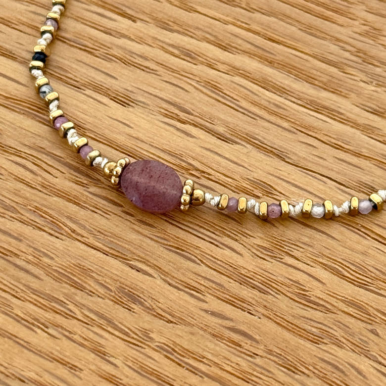 Bracelet "Luna" tourmaline acier, vue 2