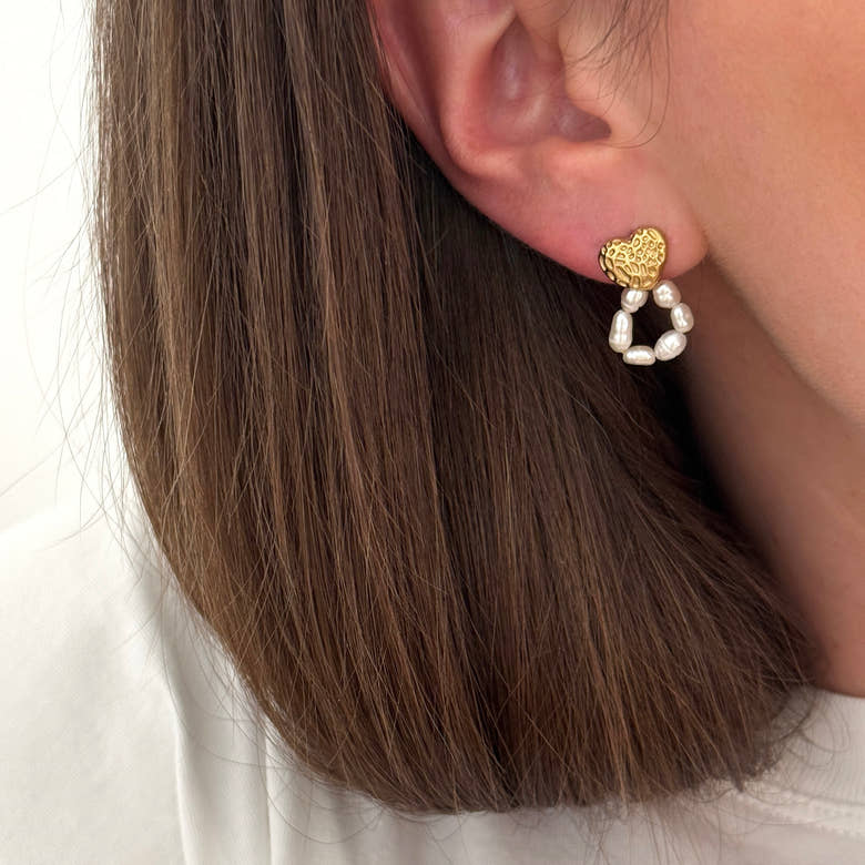 Boucles d'oreilles "Elly" acier, vue 2