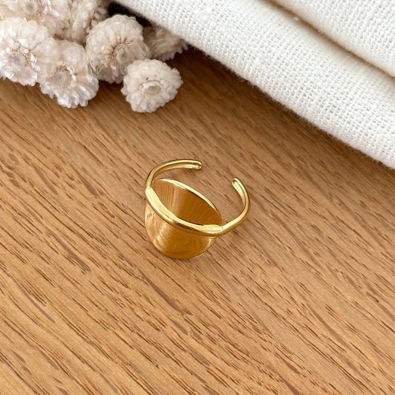 Bague "Odessa" acier, vue 2