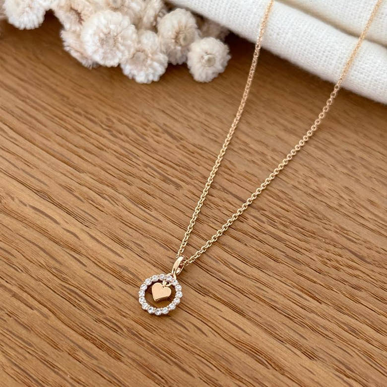 Collier "Isadora" plaqué or, vue 2