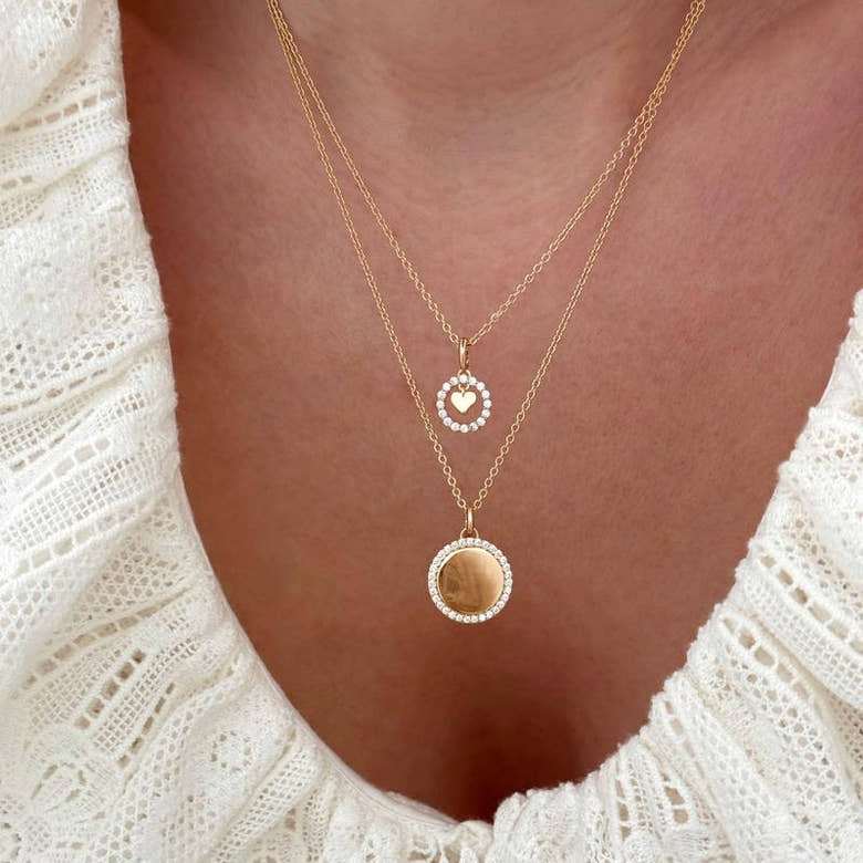 Collier "Isadora" plaqué or, vue 4