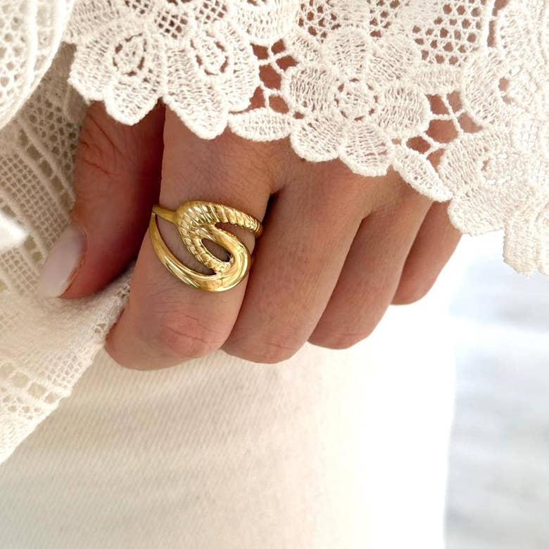 Bague "Kaa" acier