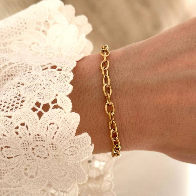 Bracelet chaine acier, vue 4