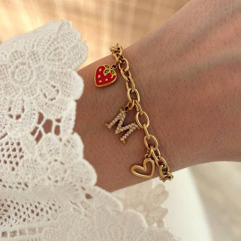 Bracelet charms personnalisable acier, vue 4