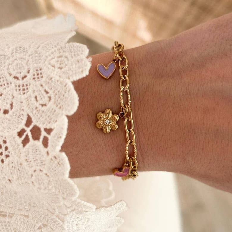 Bracelet charms personnalisable acier, vue 2