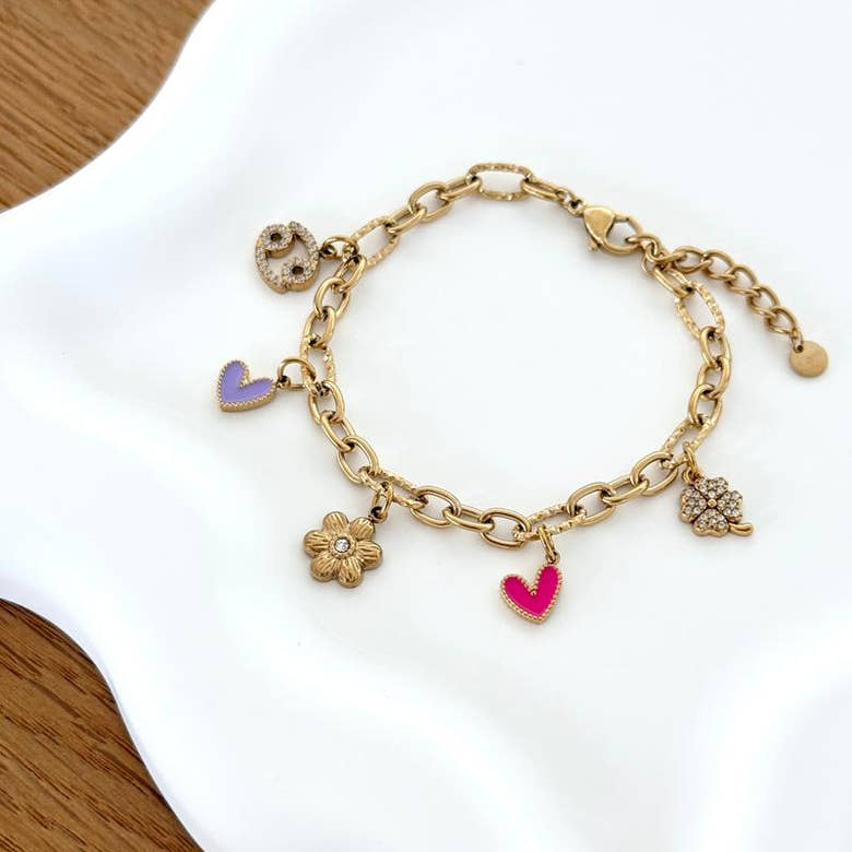 Bracelet charms personnalisable acier, vue 6