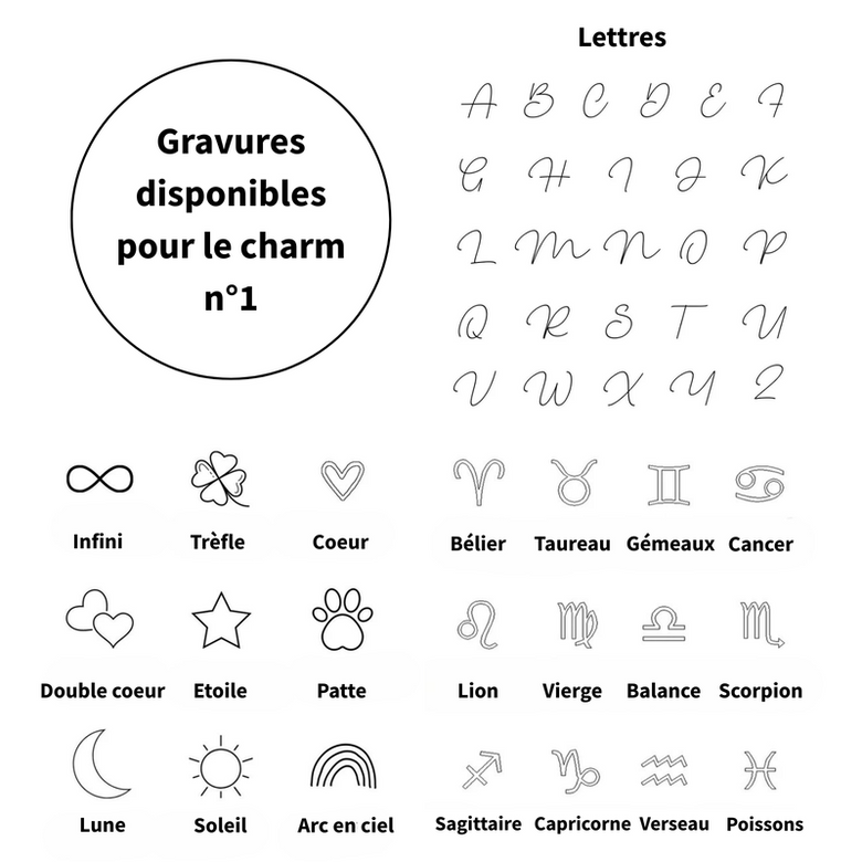 Bracelet charms personnalisable plaqué or, vue 5