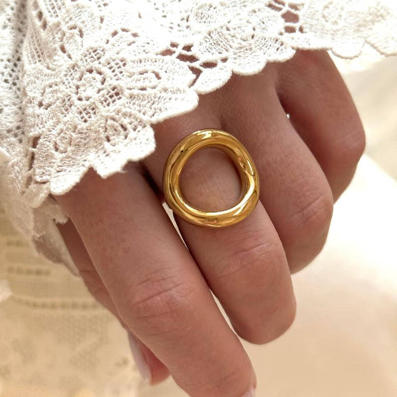 Bague "Orma" acier, vue 2