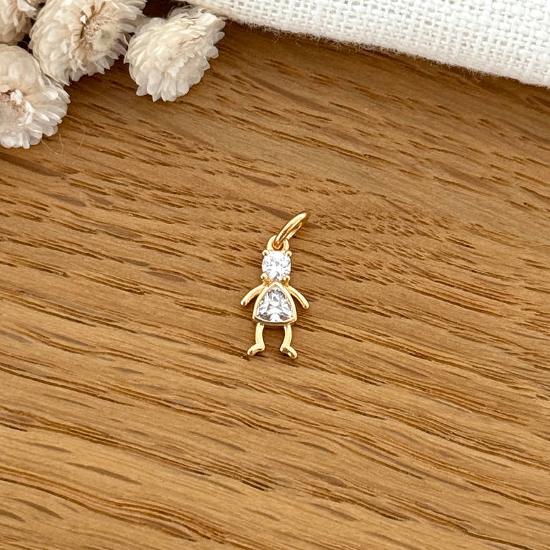 Pendentif "Fille" plaqué or