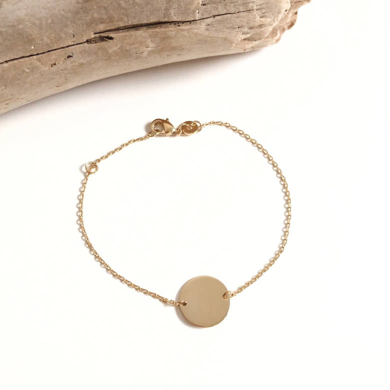 Bracelet "Médaille" plaqué or, vue 2