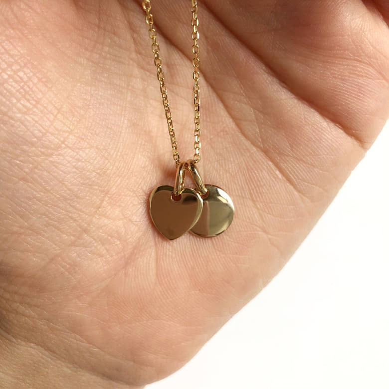 Collier "Lovely" plaqué or, vue 3