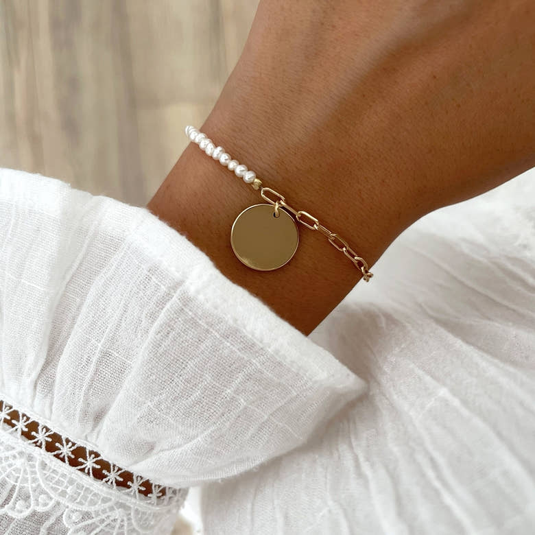Bracelet "Inaya" plaqué or, vue 3