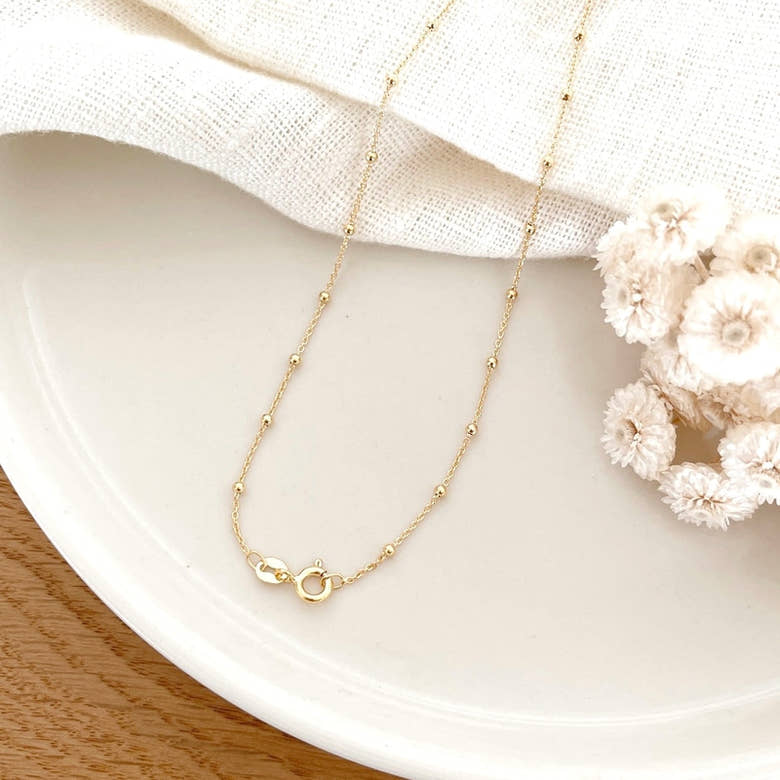Collier "Mia" plaqué or, vue 4