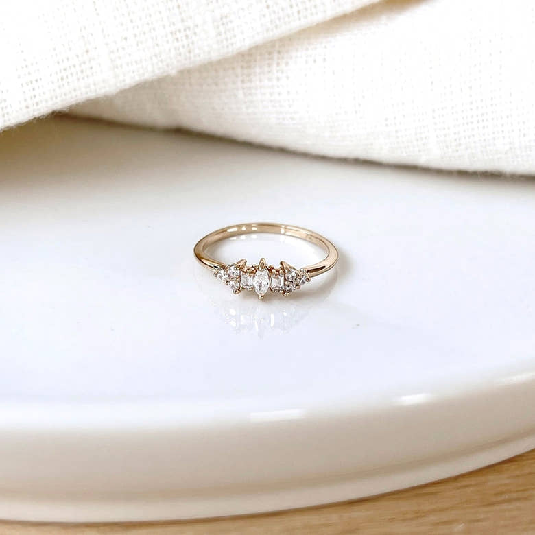 Bague "Anouck" plaqué or