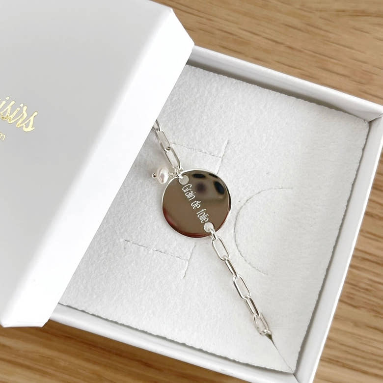 Bracelet "Maho" argent, vue 3