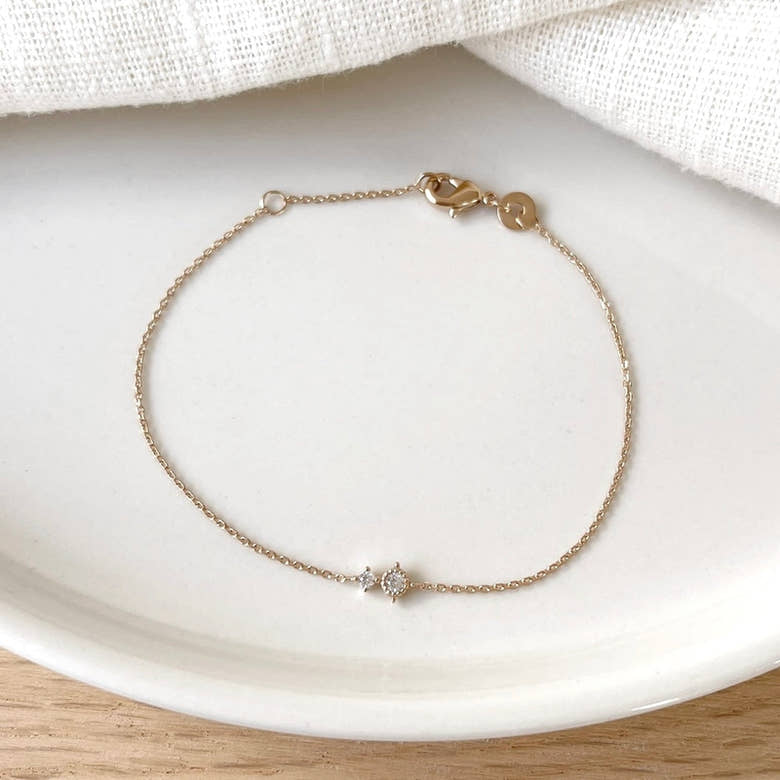 Bracelet "Edwin" plaqué or, vue 2