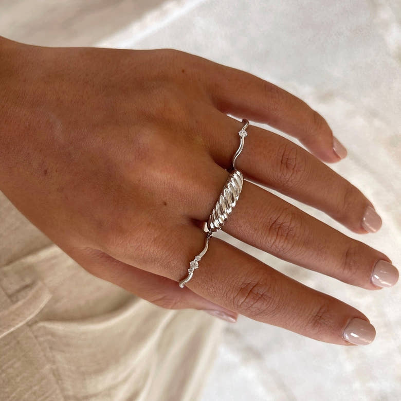 Bague "Gema" argent, vue 2