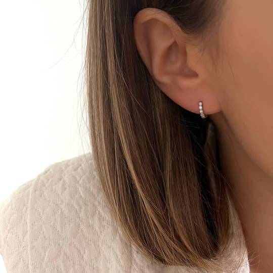 Mini créoles "Ria" argent
