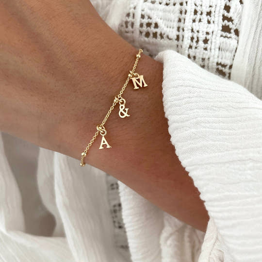 Bracelet "Initial" plaqué or