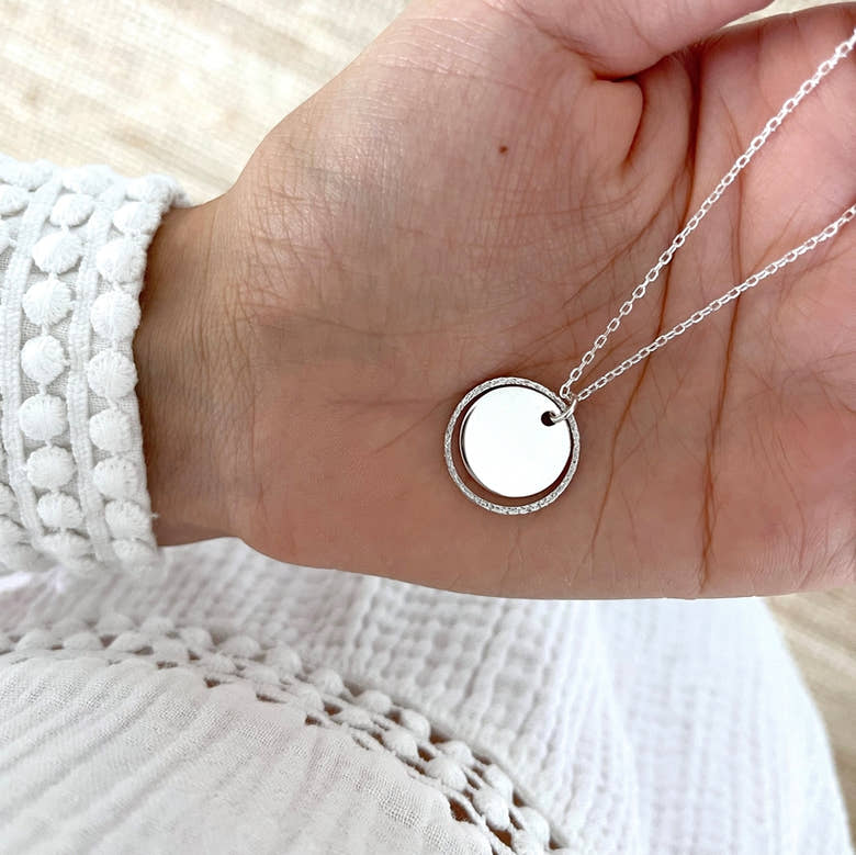 Collier "Capri" argent, vue 3