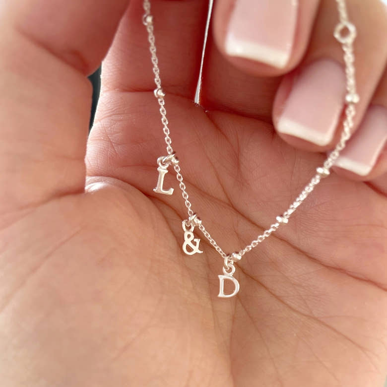 Bracelet "Initial" argent, vue 2