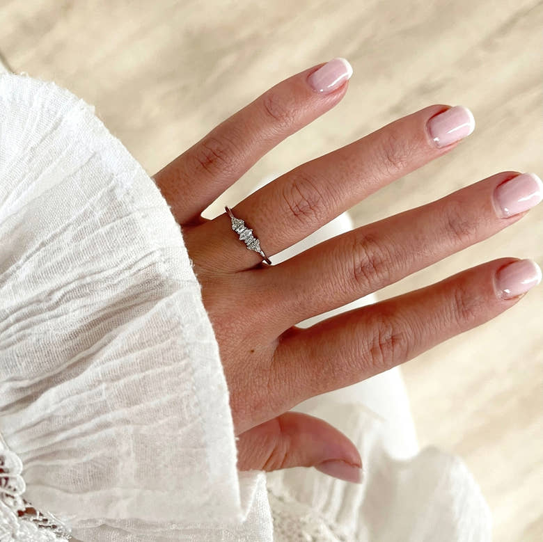 Bague "Anouck" argent, vue 2