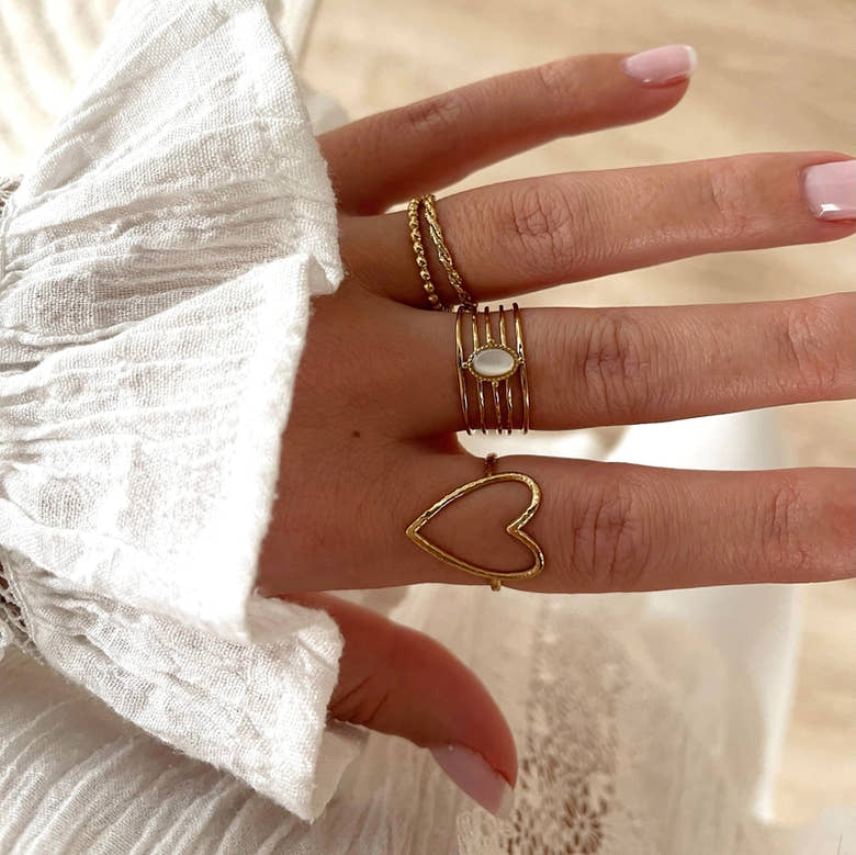 Bague "Manissa" acier, vue 3