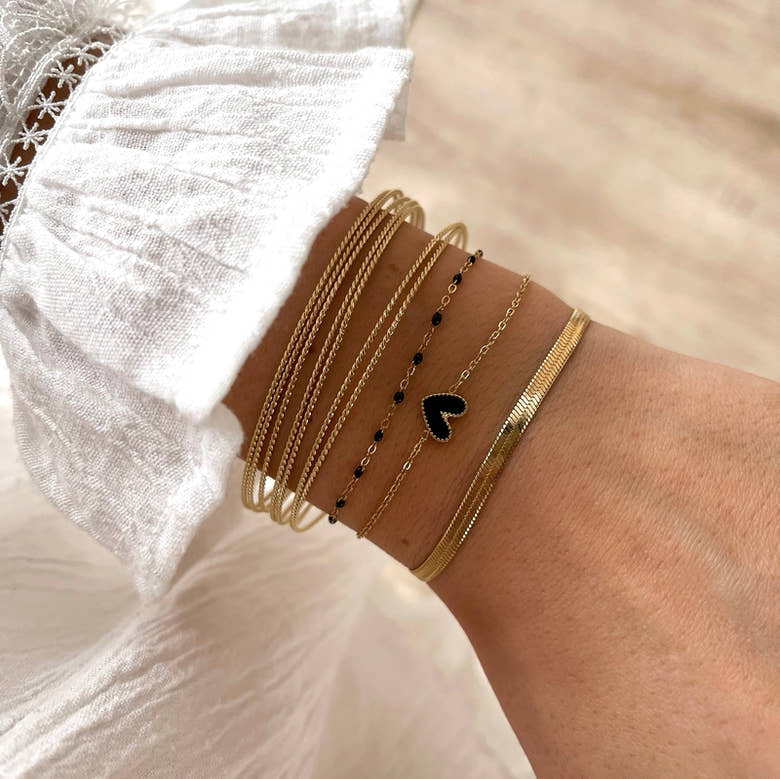 Bracelet "Louka" noir acier, vue 2