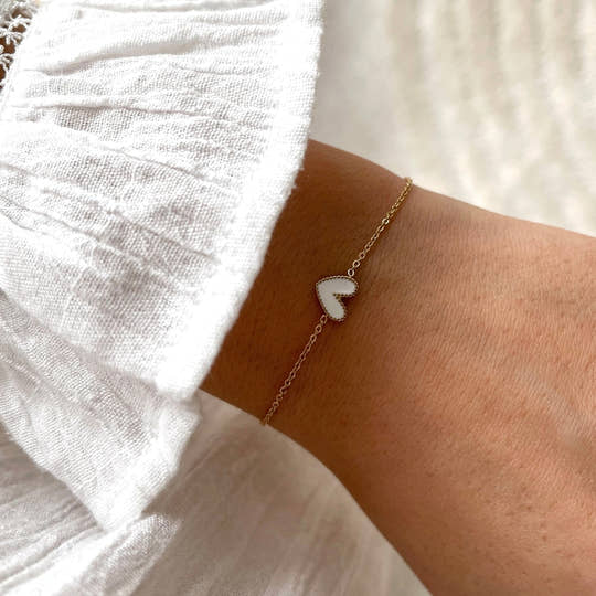 Bracelet "Louka" blanc acier