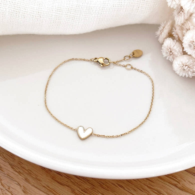 Bracelet "Louka" blanc acier, vue 3
