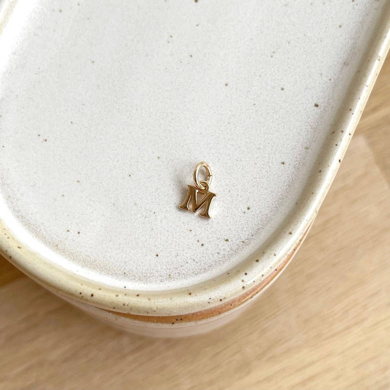 Mini Pendentif "Initial" plaqué or